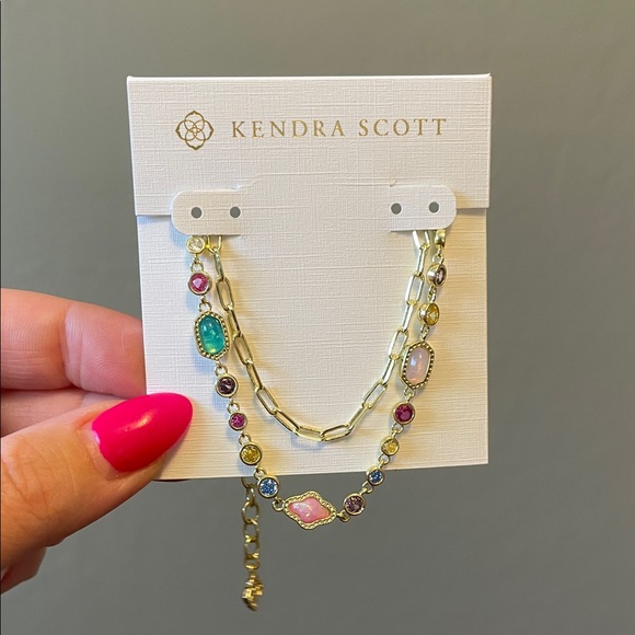 Kendra Scott Mini Elisa and Abbie Gold Set of 2 Bracelets $115 MSRP NWT - Picture 4 of 7